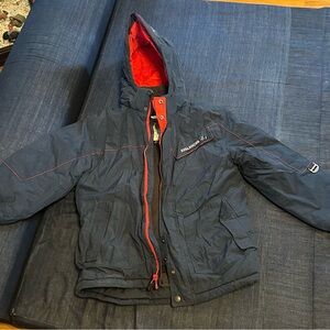 Big Chill Black and Red Ski puffer style Jacket with Full-Length Zipper